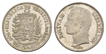 Венесуэла 2 боливара 1989 Симон Боливар Y 43a сталь плакированная никелем 4590-625