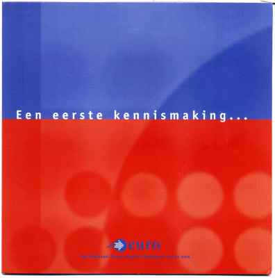 Нидерланды евронабор из 8 монет  1999-2001 официальный выпуск, в картонном буклете, с описанием  биметалл  UNC  7-5-6-03