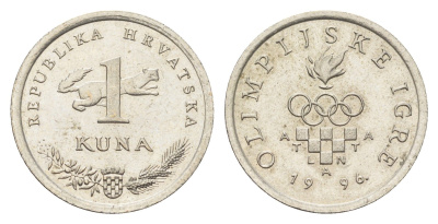 Хорватия 1 куна 1996 XXVI летние Олимпийские Игры, Атланта 1996 KM 40 медно-никель aUNC 4659-653
