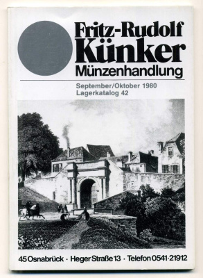 ФРИТЦ-РУДОЛЬФ КЮНКЕР КАТАЛОГ ФИКСИРОВАННЫХ ПРОДАЖ (LAGERKATALOG) 1980 СЕНТЯБРЬ-ОКТЯБРЬ, № 42 00-01-01-34