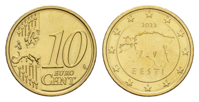 Эстония 10 евроцентов 2022 KM 64 нордик UNC 4669-719