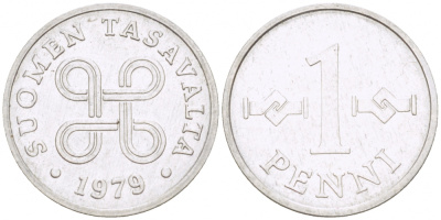 Финляндия 1 пенни 1979 KM 44а алюминий UNC 3718-117