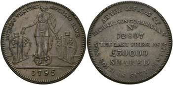 Великобритания, Мидлсекс 1/2 пенни 1795 токены Кондера Dalton & Hamer 468 медь 000-000