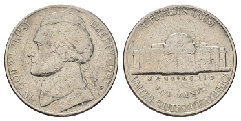 США 5 центов 1993 P, Джефферсон KM A192 медно-никель 4671-1155