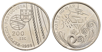 Португалия 200 эскудо 1999 Смерть в море KM 716 медно-никель UNC 107-1111