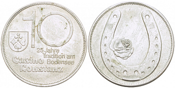 ГЕРМАНИЯ ЖЕТОН ND КАЗИНО ГОРОДА КОНСТАНЦ НА БОДЕНСКОМ ОЗЕРЕ, 25-ЛЕТНЯЯ ТРАДИЦИЯ, ДИАМЕТР 30 ММ серебро 4527-1012