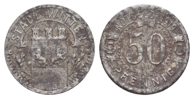 Виттен 50 пфеннигов 1919 Funck 604.6, Men05 27464.13, Men18 34499.13 железо 4586-512