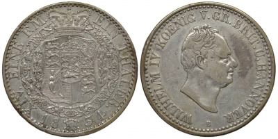 Ганновер 1 талер 1834 B, Вильгельм IV (1830-1837) КМ 164, Welter 3043, Thun 152, AKS 62, Kahnt 219, Jaeger 49, Davenport 662 серебро 00-00-00