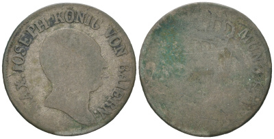 Бавария 6 крейцеров ND Максимилиан I Иосиф (1806-1825) KM 346 серебро 54-842