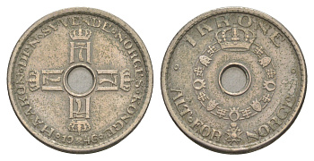 Норвегия 1 крона 1946 Хокон VII (1905-1957) KM 385 медно-никель 4646-1014