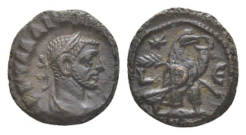 Римская Империя, Провинция Египет тетрадрахма 288-289 Диоклетиан, бюст императора/орел, Александрия, (из старой нидерландской коллекции) Dattari 5820 биллон 1100-9-82