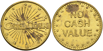 Нидерланды игровой жетон ND CATCOIN, диаметр 25 мм. жёлтый металл 4573-554