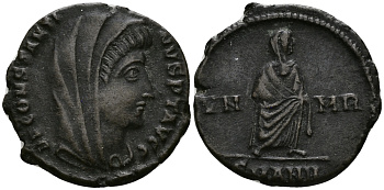 Римская Империя нуммий 337 - 347 Константин I Великий (посмертная чеканка) Антиохия Good Very fine RIC 37 бронза 1073-10-16