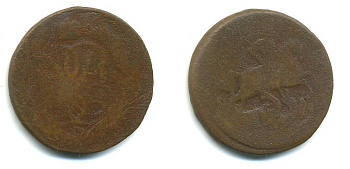 РОССИЯ 1 КОПЕЙКА 1759 медь 61-633