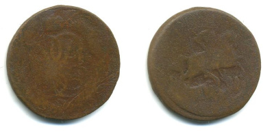 РОССИЯ 1 КОПЕЙКА 1759 медь 61-633