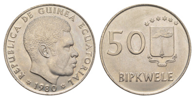 Экваториальная Гвинея 50 биквеле 1980 год-тип KM 53 медно-никель UNC 5010-1044