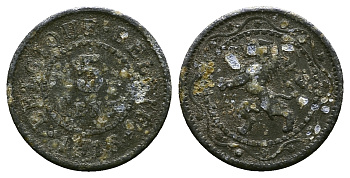 Бельгия 5 сантимов 1916 Belgique-Belgie, германская оккупация, I-ая мировая война KM 80 цинк 261-1223