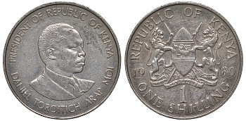 Кения 1 шиллинг 1980 KM 20 медно-никель 4162-525