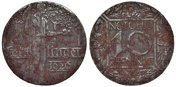 Германия, Ляйхлинген 10 пфеннигов 1920 Северный Рейн-Вестфалия, нотгельд железо 4119-1113