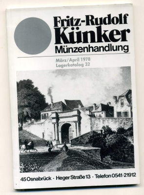 ФРИТЦ-РУДОЛЬФ КЮНКЕР КАТАЛОГ ФИКСИРОВАННЫХ ПРОДАЖ (LAGERKATALOG) 1978 МАРТ-АПРЕЛЬ, № 32 00-01-01-28