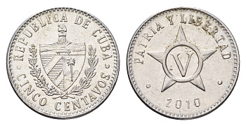Куба 5 сентаво 2010 KM 34 алюминий UNC 4686-533