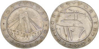 Нидерланды медаль 1990 Роттердам медно-никель 4165-335