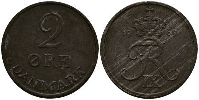 Дания 2 эре 1969 Фредерик IX (1947-1972) KM 840 цинк 4176-534