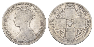 Великобритания 2 шиллинга (флорин) 1873 Виктория (1837-1901) KM 746.2, Spink 3893 серебро 441-231