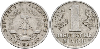 ГДР 1 марка 1956 A KM 13 алюминий 117-623