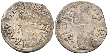 Рагуза 1 грозетто (денарий) 1691 КМ 5 серебро 1528-213