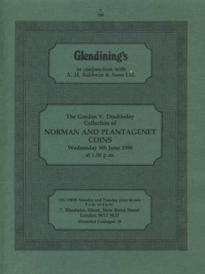 Glendining & Co КОЛЛЕКЦИЯ НОРМАНДСКИХ И ПЛАНТАГЕНЕТСКИХ МОНЕТ. GORDON V. DOUBLEDAY 32302 NORMAN AND PLANTAGENET COINS, 50 CТРАНИЦ + ТАБЛИЦЫ С ИЛЛЮСТРАЦИЯМИ английский 00-01-13-09