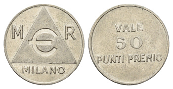 Италия, Милан жетон на 50 евроцентов диаметр 24,5 мм, вес 7 гр никель 4670-931