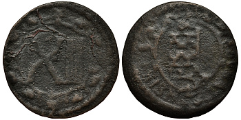 Соест 12 пфеннигов 1600-ые медь 413-3013