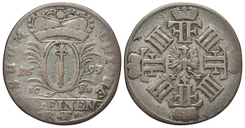 Бранденбург-Пруссия 1/12 талера 1693 LCS, Берлин KM 580 серебро 1522-1145