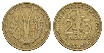 Западная Африка (BCEAO) 25 франков 1975 KM 5 медь алюминий никель 4175-1246