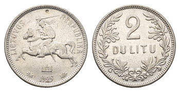 Литва 2 лита 1925 год-тип KM 77 серебро 51-746