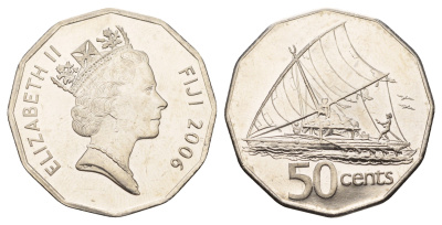 Фиджи 50 центов 2006 KM 54a сталь плакированная никелем UNC 4667-711
