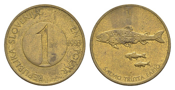 Словения 1 толар 1993 KM 4 латунь aUNC 4633-643