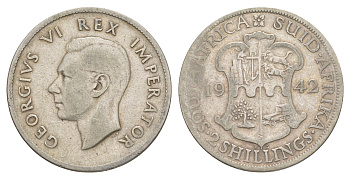 ЮАР 2 шиллинга (флорин) 1942 KM 29 серебро 4637-353