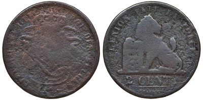 Бельгия 2 сантима ND (19 век) бронза 4681-722