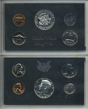 США официальный набор из 5 монет 1968 S, набор президентов, в пластике, оригинальная коробка, Кеннеди PROOF 00-00