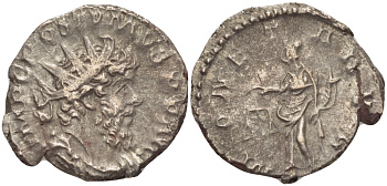 Римская Империя (императоры в Галлии) антониниан 260 - 269 Постум. IMP C POSTVMVS P F AVG / MONETA AVG, Монета с весами и рогом Изобилия, Колония Агриппины, Good Very fine RIC 315 биллон 1073-12-76