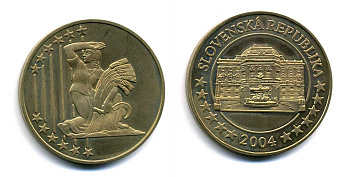 СЛОВАКИЯ 5 ЕВРО 2004 PROBA, ПРОБНИК UNC 58-823