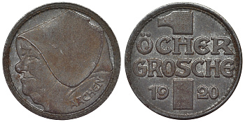 Германия, Ахен 1 грошен 1920 Северный Рейн-Вестфалия, нотгельд Funck 1.5? железо 4119-513