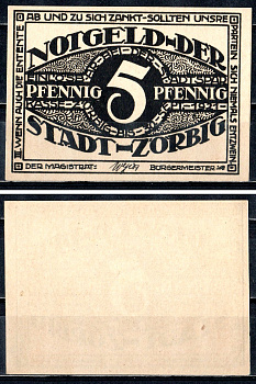 Цёрбиг (Пруссия, Саксония) 5 пфеннигов 1921 2193-42-1-2