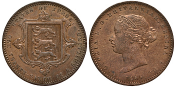Джерси 1/26 шиллинга 1866 Виктория (1837-1901) KM 4 бронза 650-415