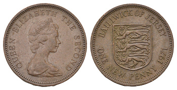 Джерси 1 новый пенни 1971 Елизавета II (1952-2022) KM 30 бронза 4682-517