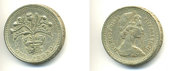 Великобритания 1 фунт 1984 Елизавета II (1952-2022) KM 934, Spink 4222 никель латунь 59-114