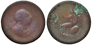 Великобритания 1/2 пенни 1806 Георг III (1760-1820) Spink 3781 KM 662, Spink 3781 медь 4117-525