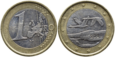 ФИНЛЯНДИЯ 1 ЕВРО 2000 KM 104 биметалл 4390-1227